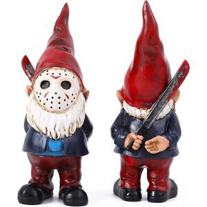 Horror Garden Gnome Statue Halloween Indoor Decor for Home or Yard Gift Movie
